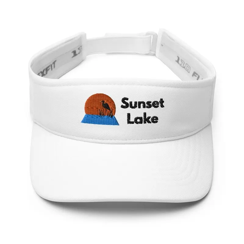 	White Visor w/Embroidered Logo